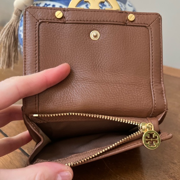 Tory Burch Brown and Gold Wallet - Picture 4 of 5